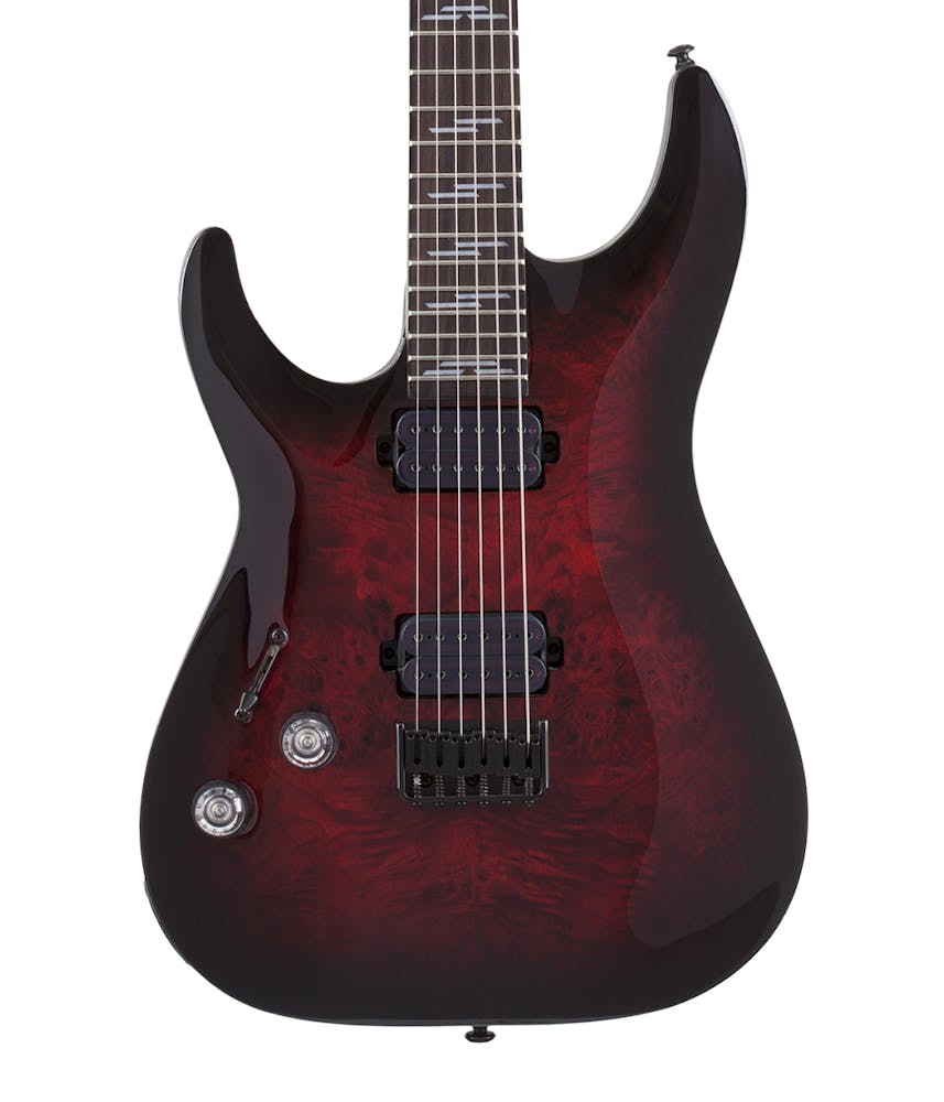 Schecter Omen Elite 6 Left Handed in Black Cherry Burst - Andertons